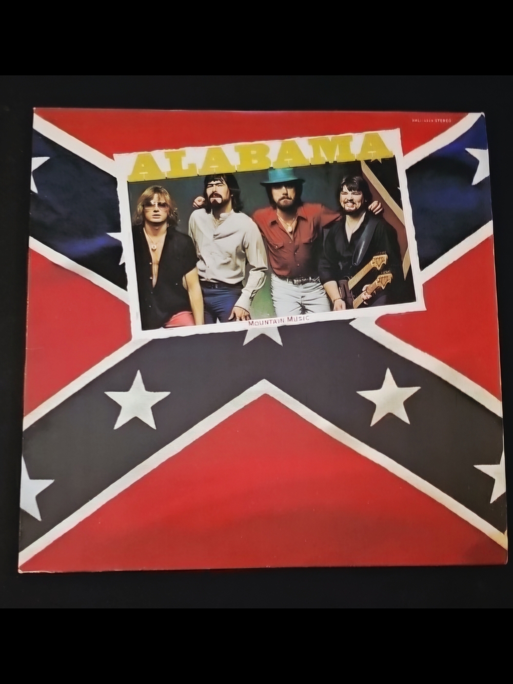 1983 Vinyl Record Album By Alabama  "Mountain Music" - Flag Design Cover